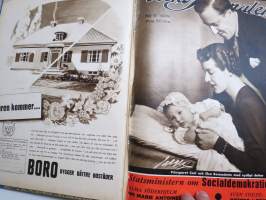 Vecko Journalen 1939, ruotsalainen aikakauslehti -sidottu osittainen vuosikerta, sisältää mm. alkavaa maailmansotaa ja Suomea koskevia artikkeleita