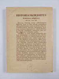 Historiankirjoitus : kehityksen pääpiirteet