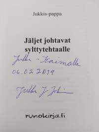 Jäljet johtavat sylttytehtaalle (signeerattu, tekijän omiste)