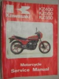 Kawasaki KZ400 KZ500 KZ550 Motorcycle service manual -korjaamokirja