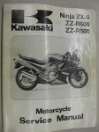 Kawasaki Ninja ZX-6 ZZ-R600 ZZ-R500 Motorcycle service manual -korjaamokirja