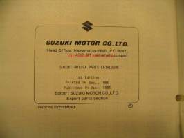 Suzuki RM125X parts catalogue varaosaluettelo