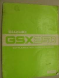 Suzuki GSX250 Supplementary Service Manual -huolto-ohjekirjan täydennysosa