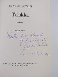 Telakka (signeerattu, tekijän omiste)