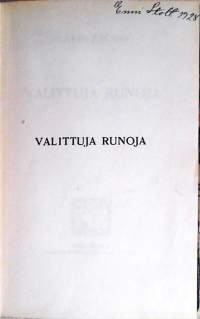 Valittuja Runoja