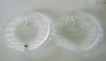 Salon viesti lasilautanen 16 cm Muurlan lasi 2 kpl erä