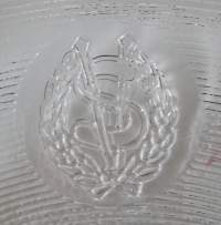 Salon viesti lasilautanen 16 cm Muurlan lasi 2 kpl erä