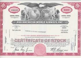 Pan American World Airways , Inc  osakekirja  USA 1969