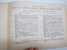 Menneiltä ajoilta - Lauluja ja leikkejä lapsille II / Sångar och lekar för barn II