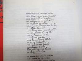 Agitprop lauluvihko - Ohjelmakeskus -kantaaottavia vasemmistolaisia lauluja noin 100 kpl