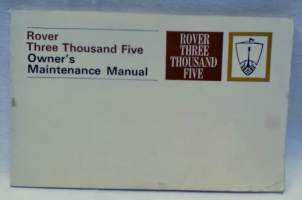 Rover 3005 Owner&#039;s Maintenance Manual