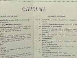 Ohjelma v.1937 Nuorisopäivät Luhangassa