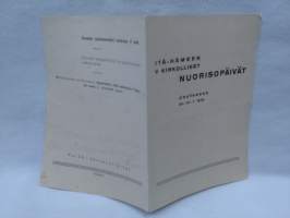 Itä-Hämeen V kirkolliset Nuorisopäivät v.1939