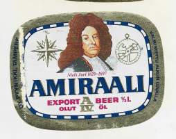Niels Juel 1629-1697  Amiraali IV A   Olut -  olutetiketti