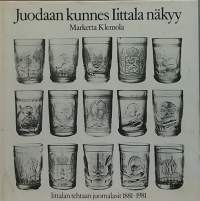 Juodaan kunnes Iittala näkyy.  Iittalan lasitehtaan juomalasit 1881 - 1981.  (Lasikuvasto, keräily)