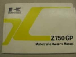 Kawasaki Ninja Z750GP (Z750-R1) owner´s manual -käyttöohjekirja englanniksi