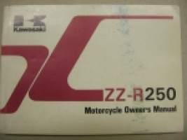 Kawasaki ZZ-R250 (EX250-H2) owner´s manual -käyttöohjekirja englanniksi