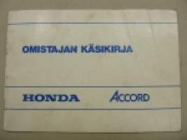 Honda Accord -käyttöohjekirja