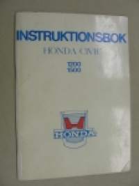 Honda Civic 1200 1500 -instruktionsbok 