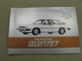 Honda Quintet 1981 -instruktionsbok 