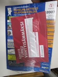 Lounais-Suomi Puhelinluettelo LOU 2007 + Keltaiset sivut Turku - Kemiönsaari - Korppoo - Salo - Uusikaupunki-Laitila, Fonecta