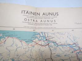 Itäinen Aunus - Östra Aunus 1942 -kartta