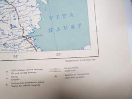 Suomi Koillisosa 1941 -kartta, vanhat rajat