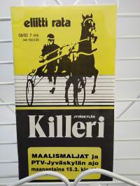 Jyväskylän Killeri ravit 15.3.1993 lähtöluettelo
