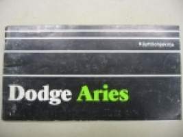 Dodge Aries -käyttöohjekirja 