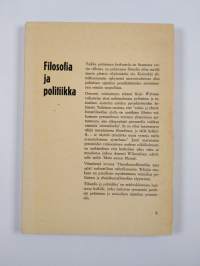 Filosofia ja politiikka : Poliittisen ja sosiaalisen ajattelun perusteiden kehityksestä