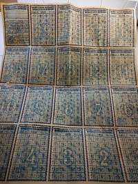 Suomen valtion leipäkorttiarkki 14.9.1919-24.1.1920