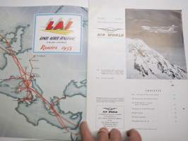 Esso Air World vol 6 - 1953 nr 3, LAI - The Story of Linee Aeree Italiane, The Experiences Brothers Wright, Animal Cargoes, etc.