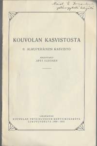 Kouvolan kasvistosta / Arvi Ulvinen 1931   11 sivua