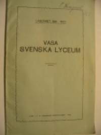 Vasa svenska lyceum läseåret 1921-1922