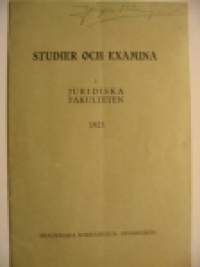 Studier och examina - I juridiska fakulteten