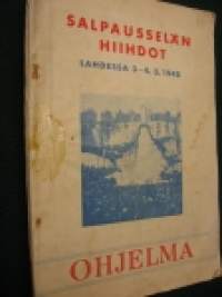 Salpausselän hiihdot Lahdessa 3-4.3-1945. Ohjelmalehtinen