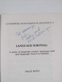 Language Survival - A Study of Language Contact, Language Shift and Language Choice in Sweden (signeerattu)