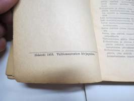 Moottoriajoneuvolaki v. 1938 painos (+ liitteitä) - Pieni lakisarja nr 33.