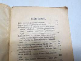 Moottoriajoneuvolaki v. 1938 painos (+ liitteitä) - Pieni lakisarja nr 33.