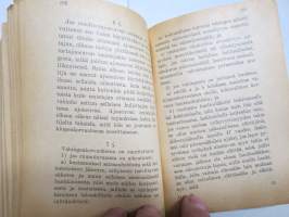 Moottoriajoneuvolaki v. 1938 painos (+ liitteitä) - Pieni lakisarja nr 33.