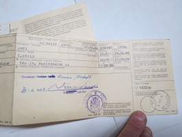 Fiat  2DSedan 600D-100D/2000 vuosimalli 1966, ECF-95C, omistaja autoilija -Altti Armas Juhola -rekisteriote / registerutdrag