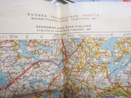 Karjaa - Karis - Suomen taloudellinen kartta 1947