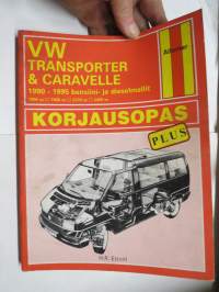 VW Transporter &amp; Caravelle 1990-1995 bensiini- ja dieselmallit Haynes / Alfamer huolto- ja korjausopas