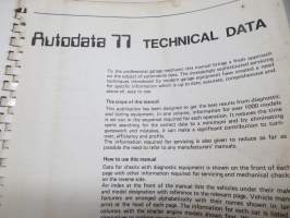 Technical Data - tune-up and Service Specifications 1967-1977 - Autodata 77