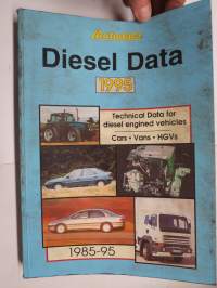 Diesel Data 1995 - Technical Data for diesel engined vehicles, cars, vans, HGVs - Autodata 1985-1995 - säätöarvokirja
