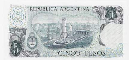 Argentiina 5 Pesos  1971 - seteli