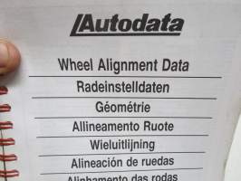 Autodata - 1997 Wheel Alignment Data, Checking, Setting - Front &amp; Rear Wheels - Autodata -säätöarvokirja