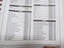 Autodata - 1997 Wheel Alignment Data, Checking, Setting - Front &amp; Rear Wheels - Autodata -säätöarvokirja