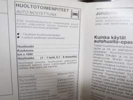 Autodata 1990 Service Guide - Tune-up and Service Specifications for Passenger Cars and Light Commercial Vehicles -huoltotietoja ja säätöarvoja