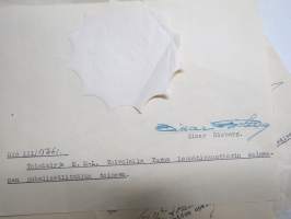 Toimikirja M.M-L. T.  Turun lennätinkonttorin kolmanneksi puhelinvälittäjän toimeen 20.11.1946 -asiakirja